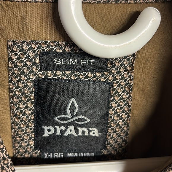 prAna Men’s Slim Fit Button Down Shirt 100% Organic Cotton Size XL - Picture 2 of 8